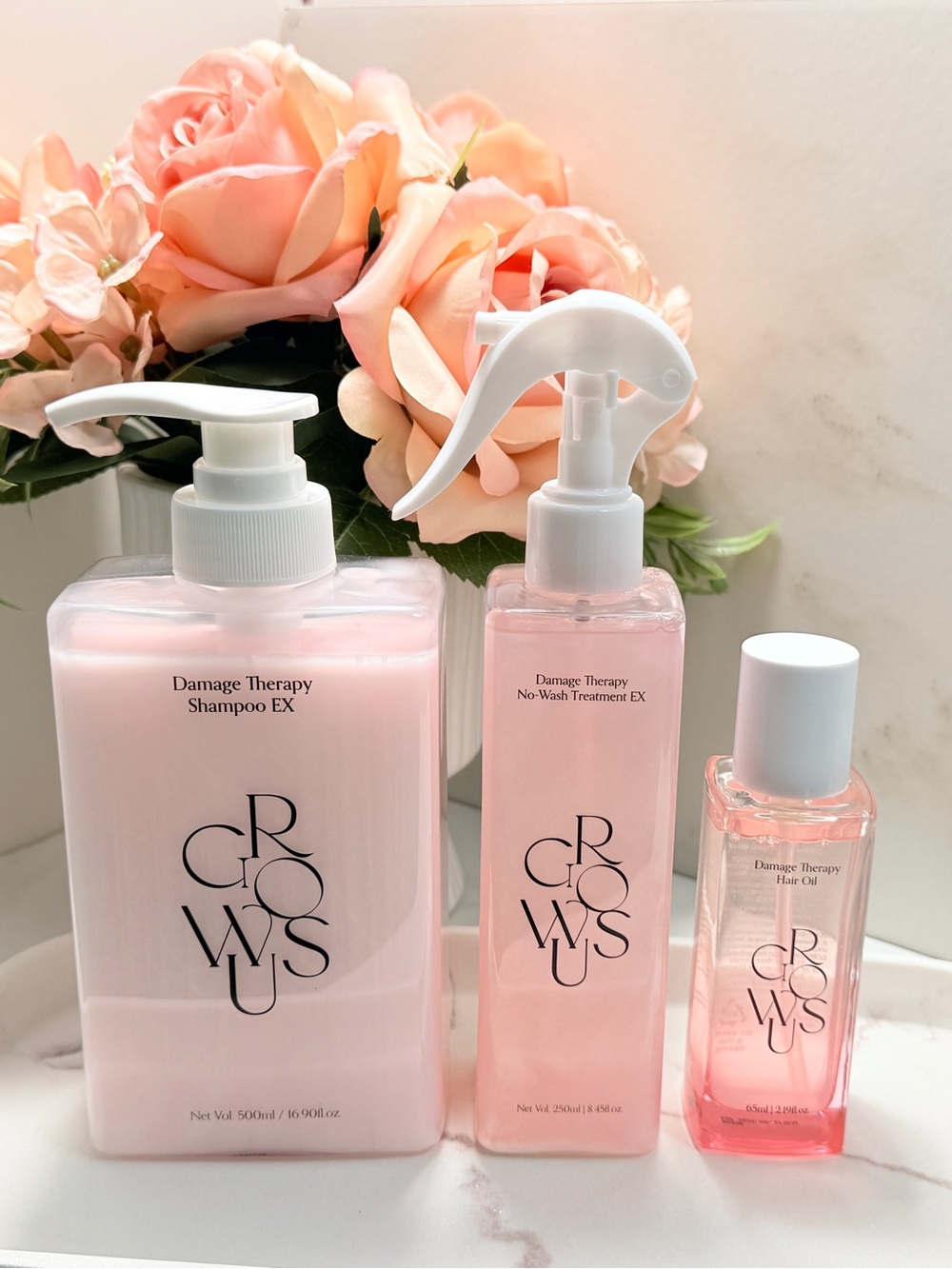 GROWUS Damage Therapy Pink Shampoo & Treatment Set